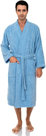 TowelSelections Men’s Robe, 100% Cotton Terry Cloth Kimono Bathrobe