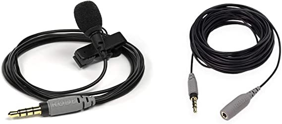 Rode smartLav  Lavalier Microphone for Smartphones and Tablets & SC1 TRRS Extension Cable for SmartLav  Microphone, 20 Feet