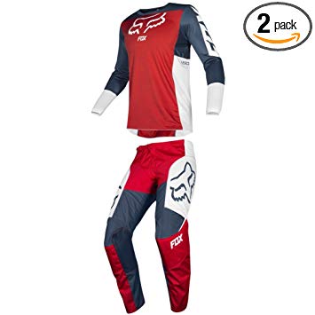 Fox Racing 2019 180 PRZM Jersey and Pants Combo Offroad Gear Set Adult Mens Navy/Red Medium Jersey/Pants 32W