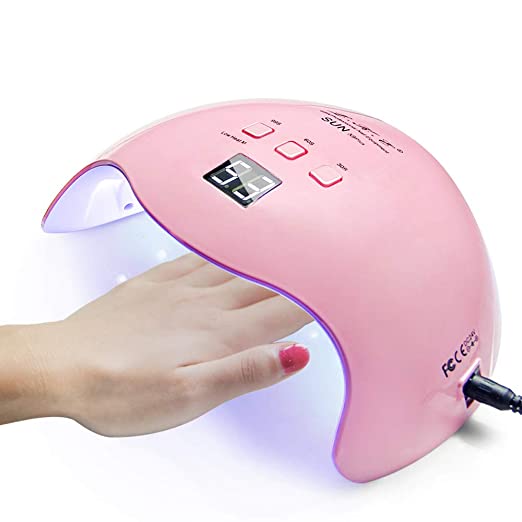 Nail UV Led Lamp,LKE Curing Lamp 40W for Gel Nail Polish Nail Light Nail Art Equipment for Nail Salon Nail Starter Kit Pink