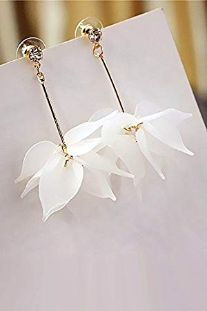 Generic Fairy frosted multi-layered petals soft sister earrings earrings Japanese and Korean women girls lady influx of people exaggerated personality earrings with jewelry