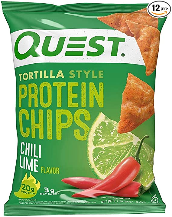Tortilla Style Protein Chips, Chili Lime, Baked, 1.1 Ounce (12 Count) (Best Choice)
