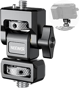 NEEWER Camera Monitor Mount with 3/8" ARRI Locating Thumbscrew, 1/4" Screw for 5" & 7" Monitor Compatible with Atomos Ninja V, 360° Swivel 180° Tilt Damping Adjustable, Compatible with SmallRig, MA004