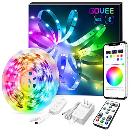 Govee color changing led strip deals lights bluetooth app control remote