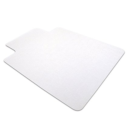 Floortex Advantagemat PVC Chair Mat for Carpets up to 3/8", 60"x48", Rectangular with Lip, Clear (1115226LV)