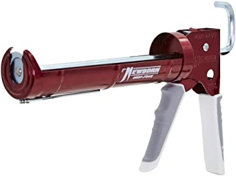Drip-Free Smooth Hex Rod Cradle Caulking Gun with Gator Trigger Comfort Grip, 1/10 Gallon Cartridge, 10:1 Thrust Ratio, (10oz)