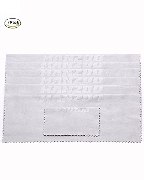 MANZOO 7-Pack Microfiber Cleaning Cloth For Glasses, Camera Lens, Telescope, Tablet, Cell Phone, Laptop, Screen Eyeglass Jewelry Cleaning Cloth