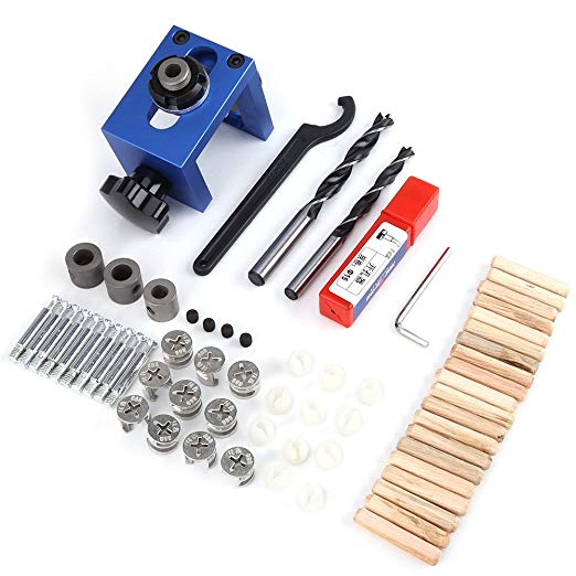 Self Centering Doweling Jig Drilling Guide Kit, Wood Drill Holes Kit Hand Tools Drilling Guide Kit Woodworking Positioner Locator