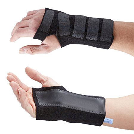 Actesso Advanced Wrist Support / Carpal Tunnel Splint - Black Wrist Brace for Immediate Pain Relief from Carpal Tunnel Syndrome, Wrist Pain, Sprains, RSI and Arthritis - Medically Approved - NHS Use