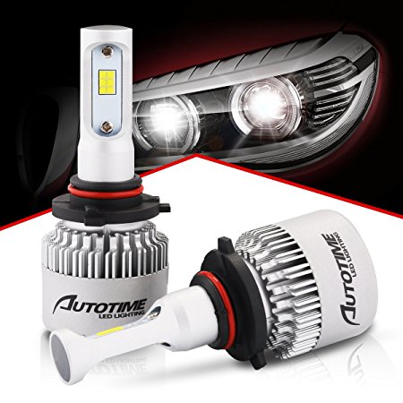 AutoTime 9005(HB3) LED Headlight Bulbs 72W 16000LM 6500K CSP Chips All-in-One Headlight Conversion Kit - 2 Year Warranty