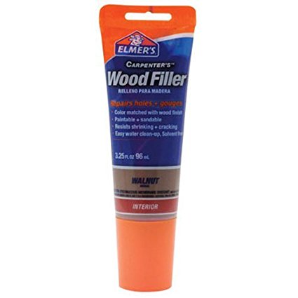 Elmer's E859 Carpenter's Wood Filler, 3.25-Ounce Tube, Walnut - 2 Pack