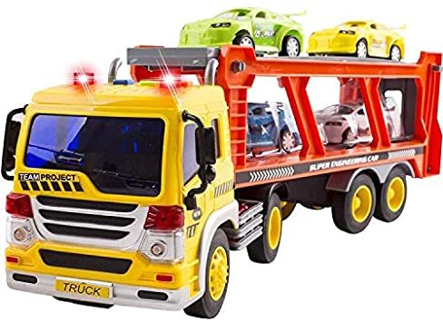 YEAM Transport Car Toy ,Carrier Truck with Sound and Light Play Vehicles Toys Set for Boys, Kids, Toddlers