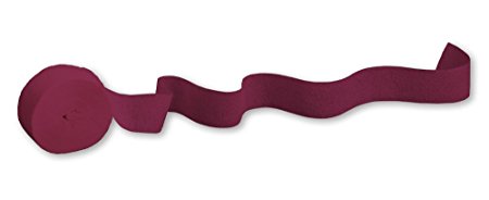 Creative Converting Touch of Color Crepe Paper Streamer Roll, 81-Feet, Burgundy