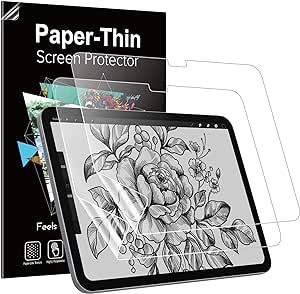 MoKo 2 Pack Paper Screen Protector for NEW iPad Air 11 Inch M2 2024 (Air 6th Generation), Write and Draw Like on Paper Anti-Glare Matte PET Film, Anti-Scratch, Compatible with Apple Pencil