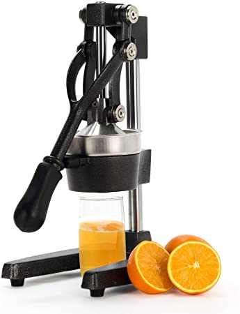 Sfeomi Commercial Manual Fruit Juicer Manual Orange Squeezer Commercial Grade Citrus Juicer for Orange Lemon Pomegranate for Restaurant Home (Black)