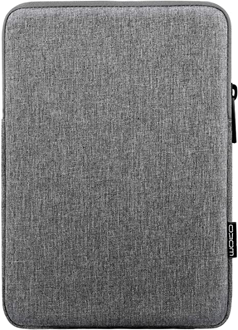 MoKo 12.9 Inch Laptop Sleeve Case Fits iPad Pro 12.9 M2 2022/2021/2020/2018, iPad Pro 12.9 2017/2015, Surface Laptop Go 12.4", Polyester Bag Fit with Apple Pencil and Smart Keyboard, Light Gray