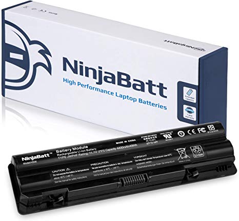 NinjaBatt Laptop Battery JWPHF for Dell XPS 14 15 17 L401X L501X L502X L701X L702X R795X 08PGNG 0R4CN5 312-1123 312-1127 453-10186 J70W7 P11F WHXY3 - [6 Cells/4400mAh/11.1V]