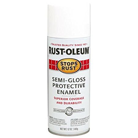 Rust-Oleum 7797830 Stops Rust Spray Paint, 12-Ounce, Semi Gloss White