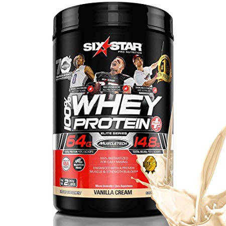 Six Star Pro Nutrition Elite Series Whey Protein Powder, Vanilla, 2 Pound