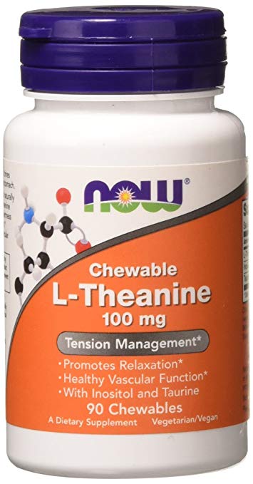 Now Foods L-Theanine, 100mg, 90 Chewables