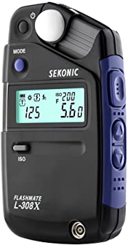 Sekonic FLASHMATE L-308X Photographers and Film Makers Exposure Meter - Black/Blue
