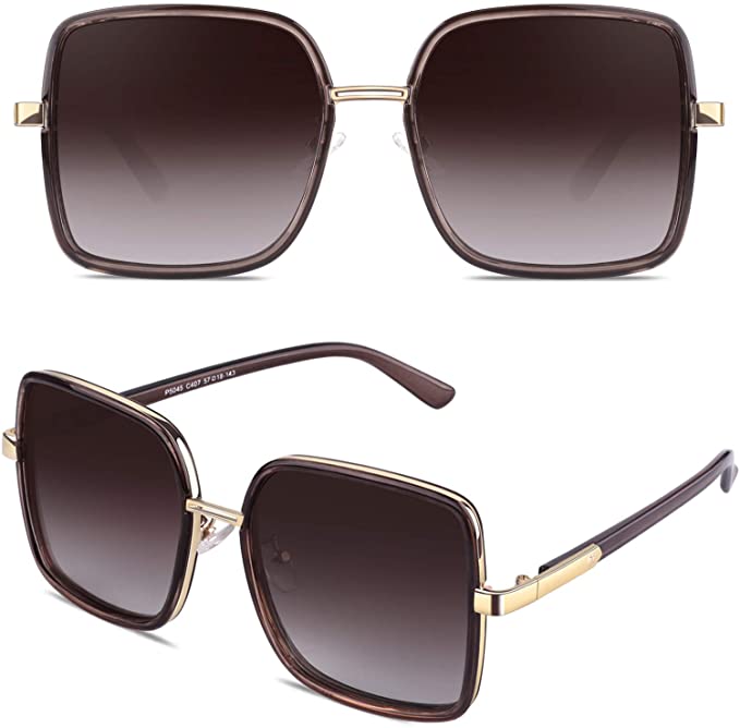 Square Sunglasses for Women Oversized Polarized Sun Glasses Fashion Shades,FZ45