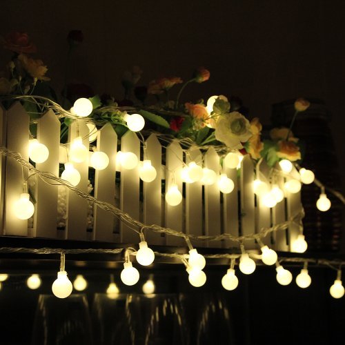 Innoo Tech 100 LED Globe String Lights Warm White Ball Linkable Fairy Light for Party Christmas Wedding Indoor Decoration