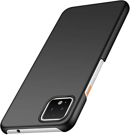 Avalri Compatible for Google Pixel 4 XL Case, Minimalistic Ultra Thin Hard Case PC Material Slim Protection Cover for Google Pixel 4XL (Smooth Black)
