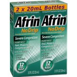 Afrin No Drip 12-Hour Pump Mist Severe Congestion - 2 pumps each 2  3 oz - Total 133 oz