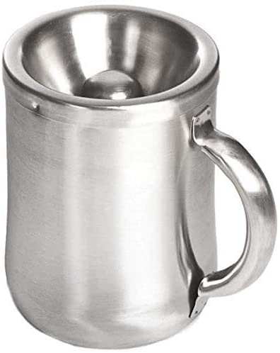 5 Inch Brushed Stainless Personal Spittoon with Removable Top
