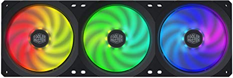 Cooler Master MasterFan SF360R ARGB 360mm All-in-One Square Frame Fan w/ 24 Independently-Controlled ARGB LEDs, Cable Management, PWM Control Fan for Computer Case and CPU Liquid Cooler