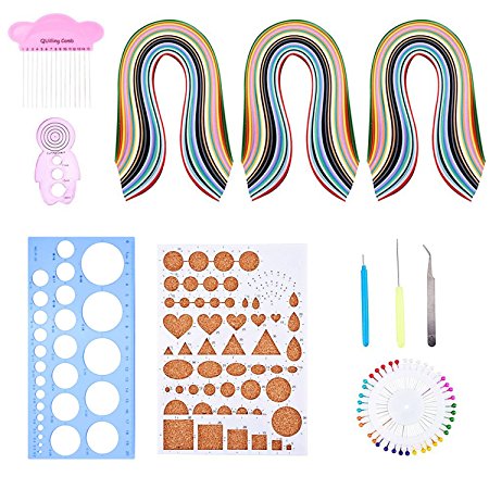 Outus Paper Quilling Set with 26 Color Quilling Papers and Quilling Tools, 11 Pieces