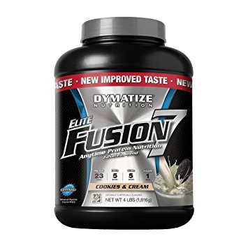 Dymatize Nutrition Elite Fusion-7 Drink, Cookie and Cream, 4 Pound