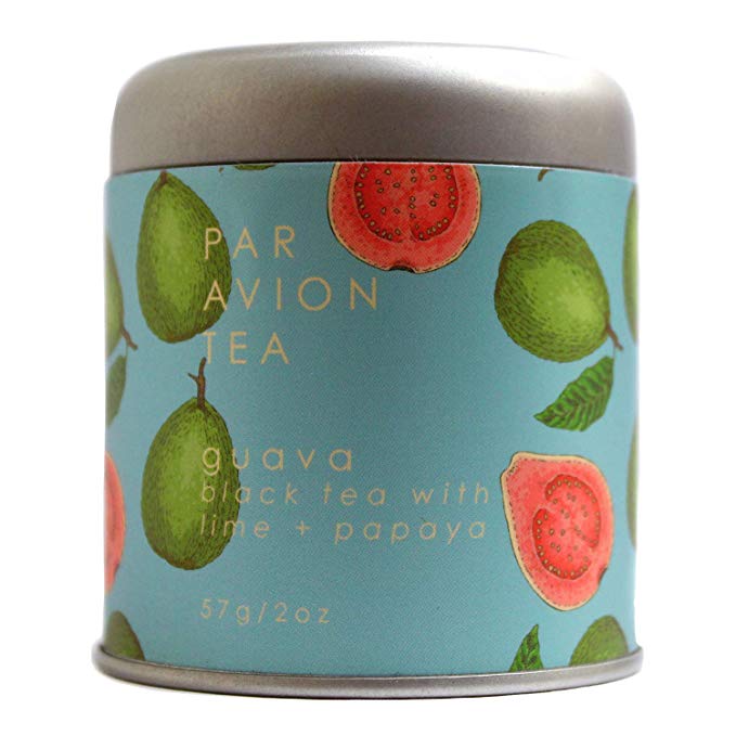 Par Avion Tea, Guava - Small Batch Loose Leaf Black Tea With Lime   Papaya - 2 oz