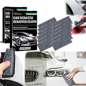 12PCS Breathe Green Nano Sparkle Cloth,Magic Car Scratch Repair Cloth,Nano Sparkle Cleaning Cloth Car Scratch Remover,Multipurpose Nano Sparkle Car Paint Restore Cloth,Easily Repair Scratches, Swirls