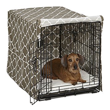MidWest Wire Dog Crate Covers in Black or Camouflage Polyester or a Heavy-Duty Cotton / Polyester Blend Featuring Teflon Fabric Protector