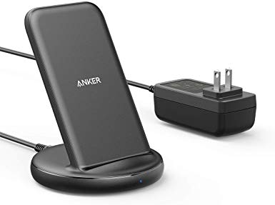 Anker Wireless Charger with Power Adapter, PowerWave II Stand, Qi-Certified 15W Max Fast Wireless Charging Stand for iPhone 11, 11 Pro, Xs, Xs Max, XR, X, 8, Galaxy S10 S9 S8, Note 10 Note 9 & More