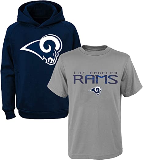 NFL Youth 8-20 Polyester Performance Primary Logo Hoodie & T-Shirt 2 Pack Set