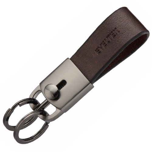 EVELTEK Key Chain for KeysCar Key Rings and Leather Key Holder for Belt ampKey Caseamp Waist KE-03Brown 100 Guaranteed Genuine Leather