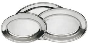 Stainless Steel Serving Platter Set, 3-Pack, (Assorted Sizes)