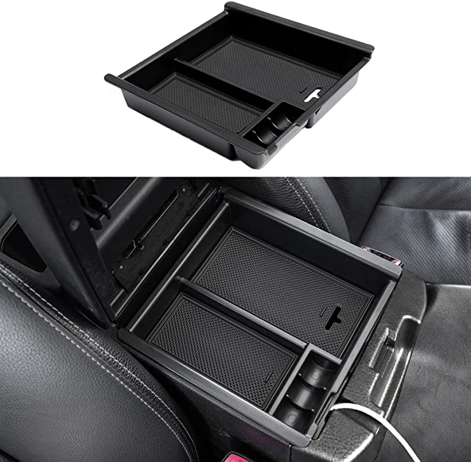 JDMCAR Compatible with Center Console Organizer Tacoma Accessories 2016-2020 2021, Tacoma Insert ABS Black Materials Tray