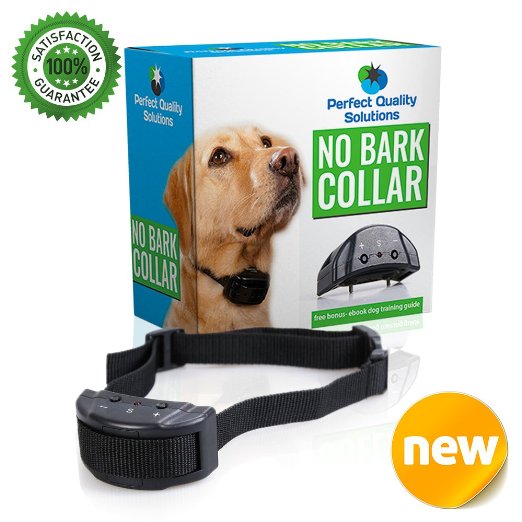 ONE DAY SALE Bark Solution No Bark Dog Training System Collar By PQS 7 Sensitivity Control Levels For Small Or Large Dogs Dogs Training Collar Stop BarkingBONUSTraining E-Book Money Back Guarantee