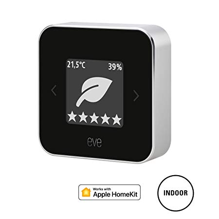 Eve Room - Indoor Air Quality Monitor for tracking VOC, temperature & humidity; e-ink-display, no bridge necessary, Bluetooth Low Energy (new, Apple HomeKit)