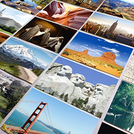 US National Parks and Landmarks - Set of 25 standard 4x6 postcards capturing the beauty of America’s most famous National Parks and man made landmarks - Each photo post card has a unique image