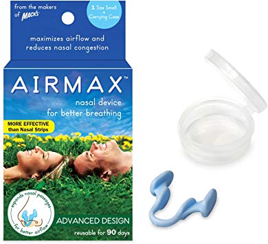 AIRMAX Nasal Dilator for Better breathing – Natural, Comfortable, Breathing aid solution for Maximum Airflow & Reduced Nasal Congestion (Small - Blue)
