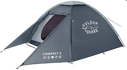 Golden Shark Tent for 3 Person PopUp Ultralight Tent Four Season for Three People Waterproof Family Backpacking Instant Quick Setup Tents for Camping and Hiking