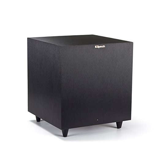 Klipsch Reference R-8SW Surround Subwoofer, 150 Watts Peak Power (Brushed Black Vinyl, 8-Inch)