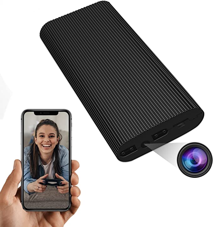 WiFi Hidden Spy Power Bank Camera, HD 1080P Portable 6000mAh Mobile Charger Camera with Motion Detection, Nanny Security Wireless Video Recorder Camera