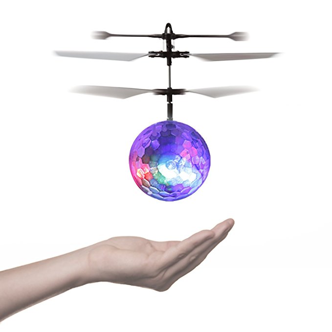 iUcar RC Toy, RC Flying Ball, RC infrared Induction Helicopter Ball Built-in Shinning LED Lighting for Kids, Teenagers Colorful Flyings for Kid's Toy