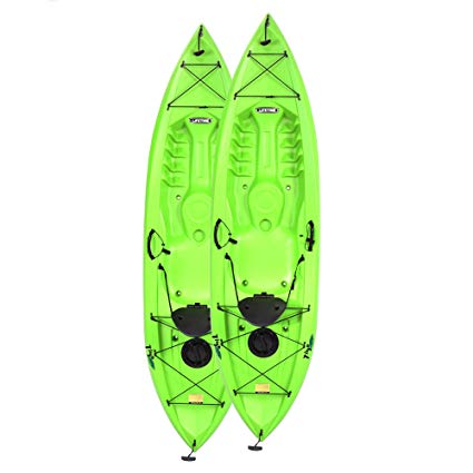 Lifetime Tioga Sit-On-Top Kayak with Paddle (2 Pack), Lime, 120"